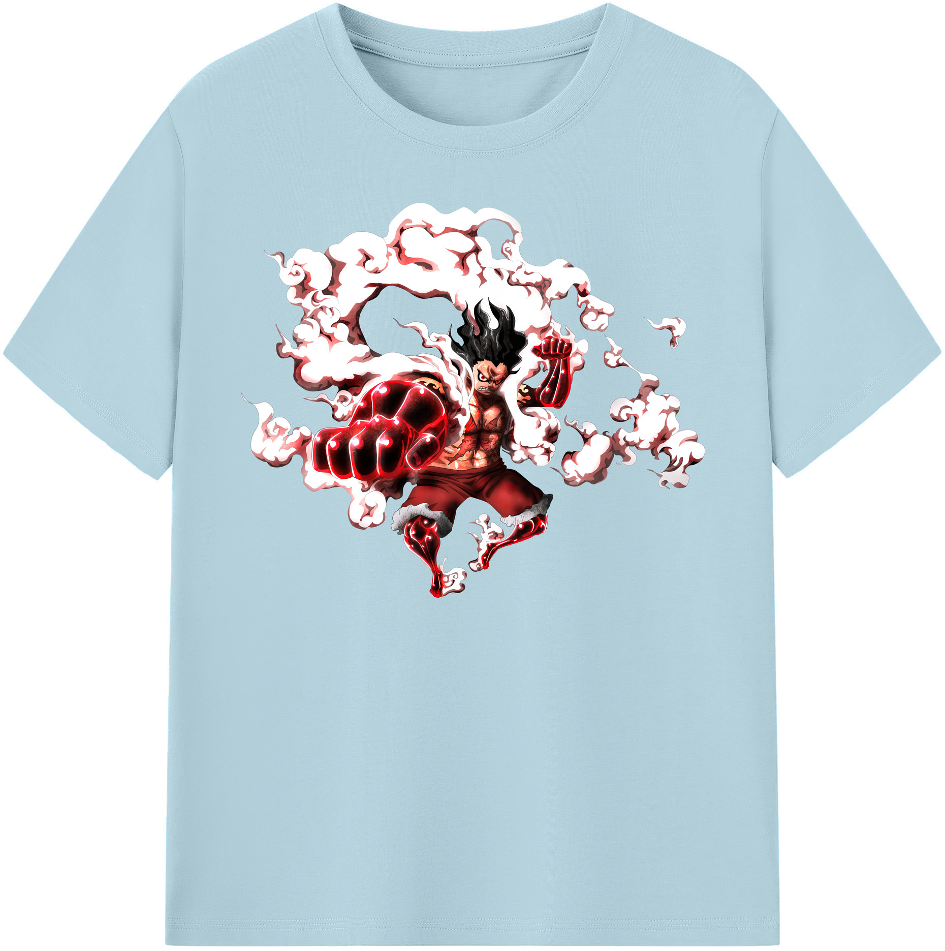 ワンピース モンキー・D・ルフィ ONE PIECE Monkey D. Luffy 綿100％半袖Tシャツ（フロントプリント）